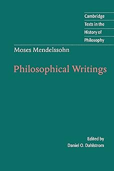 moses mendelssohn philosophical writings 1st edition daniel o dahlstrom 0521574773, 978-0521574778