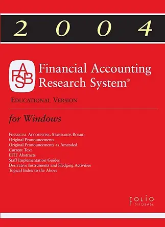 2004 fars cd rom for purchase as standalone only 1st edition financial accounting standards board fasb