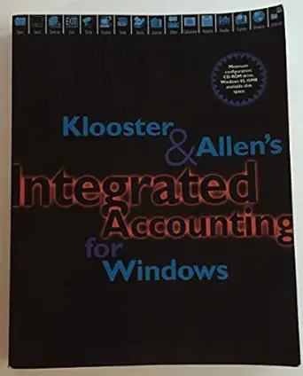 integrated accounting for windows 1st edition dale a klooster, warren allen 0324037414, 978-0324037418