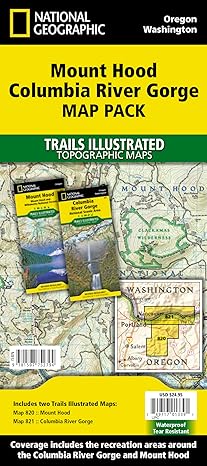 mount hood columbia river gorge map pack bundle 1st edition national geographic maps trails illustrated