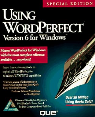 using wordperfect version 6 for windows 1st edition baatz plunley 1565291387, 978-1565291386