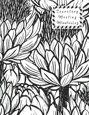 secretary meeting minutes log business notebook / journal / diary / organizer for meetings 1st edition way of