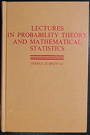 lectures in probability theory and mathematical statistics 1st edition stefan zubrzycki 0444001204,