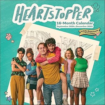 heartstopper 16 month 2024 2025 wall calendar with bonus poster and love notes 1st edition netflix