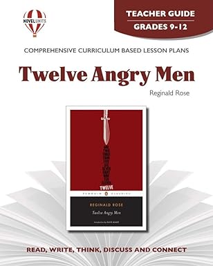 twelve angry men teacher guide by novel units 1st edition novel units 1605390623, 978-1605390628