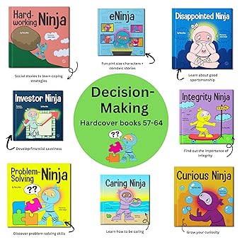 ninja life hacks decision making 8 hardcover book bundle 1st edition mary nhin 1637317719, 978-1637317716