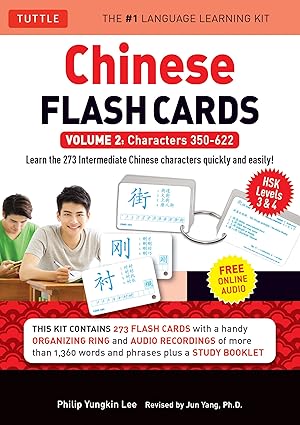 chinese flash cards kit volume 2 hsk levels 3 and 4 intermediate level characters 350 622 1st edition philip
