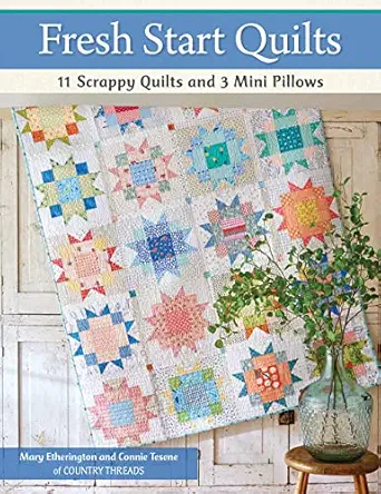 fresh start quilts 11 scrappy quilts and 3 mini pillows 1st edition mary etherington ,connie tesene