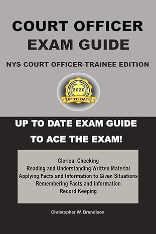 nys court officer trainee exam guide 1st edition christopher w brandison 1096644894, 978-1096644897