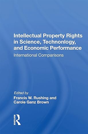 intellectual property rights in science technology and economic performance international comparisons 1st