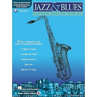 jazz and blues play along solos tenor sax book/online audio 1st edition various 063400445x, 978-0634004452