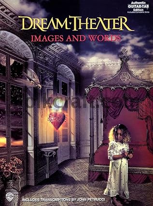 dream theater images and words guitar tab songbook with notes and tablature authentic guitar recorded