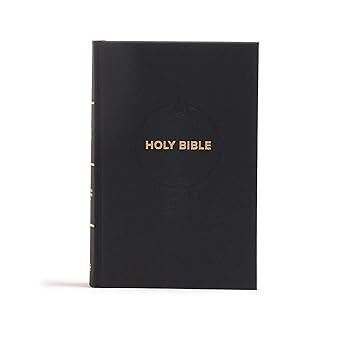 csb pew bible black hardcover black letter durable cover sewn binding full color maps easy to read bible