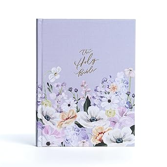 kjv notetaking bible large print hosanna   lavender/peach cloth over board kjv holy bible red letter single