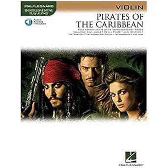 pirates of the caribbean for violin hal leonard instrumental play along book with online audio access sheet
