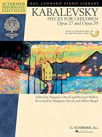 dmitri kabalevsky a pieces for children op 27 and 39 piano sheet music collection for beginners and