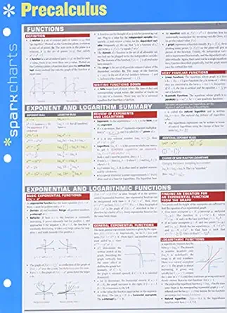 precalculus sparkcharts 1st edition sparknotes 1411470745, 978-1411470743