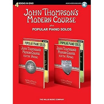 john thompsons modern course plus popular piano solos 4 books in one 1st edition john thompson 1423476409,