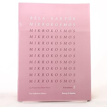 mikrokosmos vol 5 153 progressive piano pieces nos 122 139 pink 1st edition bela bartok 0851626300,