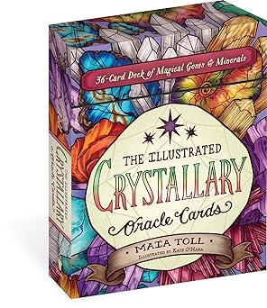 the illustrated crystallary oracle cards 36 card deck of magical gems and minerals 1st edition maia toll