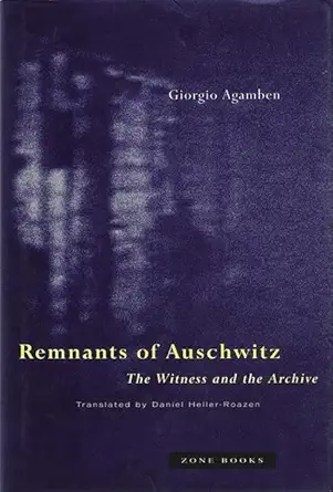remnants of auschwitz the witness and the archive 1st edition giorgio agamben ,daniel heller roazen