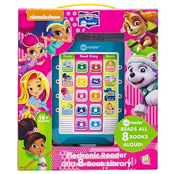 nickelodeon paw patrol shimmer and shine and more me reader electronic reader and 8 book library pi kids 1st