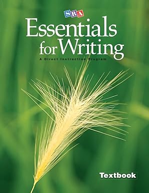 sra essentials for writing textbook 1st edition siegfried engelmann 0076234738, 978-0076234738