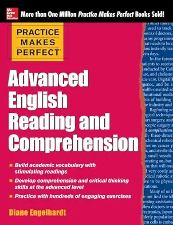 practice makes perfect advanced english reading and comprehension 1st edition diane engelhardt 0071798862,