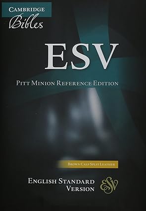 esv pitt minion brown calf split leather es444 x 1st edition cambridge bible 1108744087, 978-1108744089