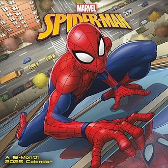 2025 marvel spider man wall calendar 1st edition trends international 1438899408, 978-1438899404