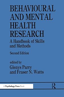behavioural and mental health research 1st edition glenys parry ,fraser watts 0863773885, 978-0863773884