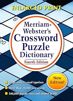 merriam websters crossword puzzle dictionary 4th ed enlarged   newest 1st edition merriam webster 087779734x,