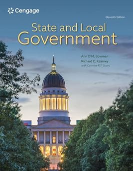 state and local government 1st edition ann o\\\\\\\'m bowman ,richard c kearney ,carmine scavo 0357367405,