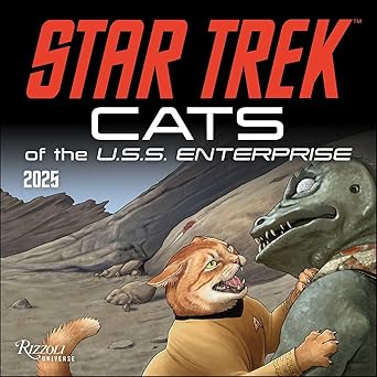 star trek cats 2025 wall calendar 1st edition cbs 0789344912, 978-0789344915
