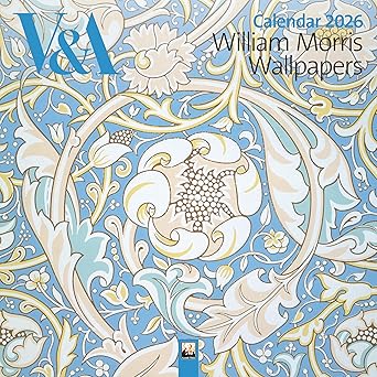 vanda william morris wallpapers wall calendar 2026 1st edition flame tree studio 1835623794, 978-1835623794
