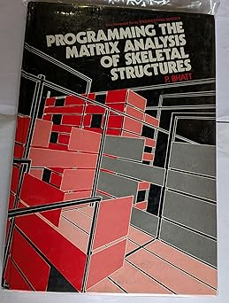 programming the matrix analysis of skeletal structures 1st edition p bhatt 0853129940, 978-0853129943