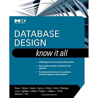 database design know it all 1st edition toby j teorey ,tony morgan ,thomas p nadeau ,bonnie o\\\\\\\'neil