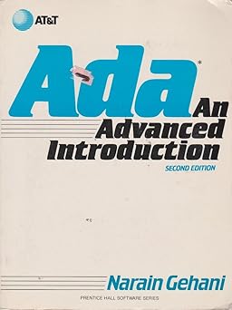ada an advanced introduction/book and disk 1st edition narain gehani 0130043346, 978-0130043344