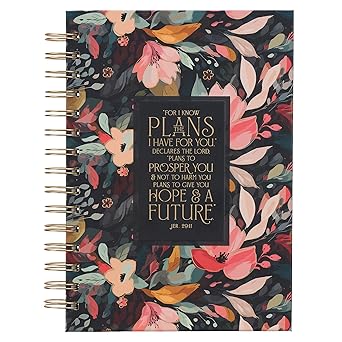 christian art gifts inspirational journal hope and a future wide ruled notebook jer 29 11 bible verse