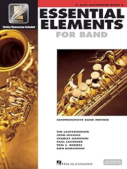 essential elements for band a eb alto saxophone book 2 with eei online resources alto sax method songbook and