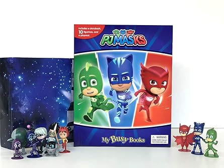 pj masks my busy books storybook 10 figurines playmat 1st edition phidal publishing inc 2764350996,