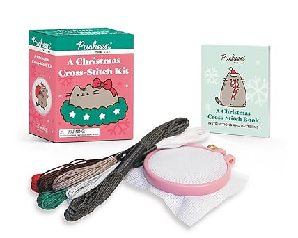 pusheen a christmas cross stitch kit 1st edition claire belton ,sosae caetano ,dennis caetano 0762485000,