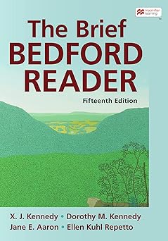 the brief bedford reader 1st edition x kennedy ,dorothy kennedy ,jane aaron ,ellen repetto 1319332862,