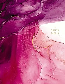 nbla santa biblia edicia n arta stica ilustrada tapa dura/tela rosado palabras de jesa s en rojo comfort