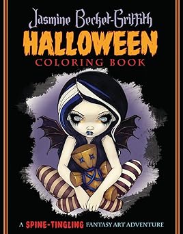 jasmine becket griffith halloween coloring book a spine tingling fantasy art adventure 1st edition jasmine