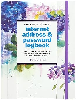 hydrangeas large format internet address and password logbook 1st edition peter pauper press 1441323872,