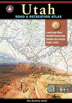 utah road and recreation atlas 2022 1st edition benchmark maps 0929591216, 978-0929591216