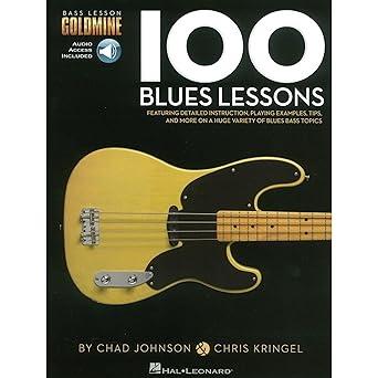 100 blues lessons bass lesson goldmine series bk/online audio 1st edition various 1480397466, 978-1480397460