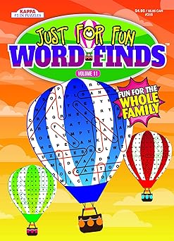 just for fun word finds word search puzzle book 1st edition kappa books publishers 1559936223, 978-1559936224