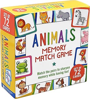 animals memory match game 1st edition peter pauper press 1441341722, 978-1441341723